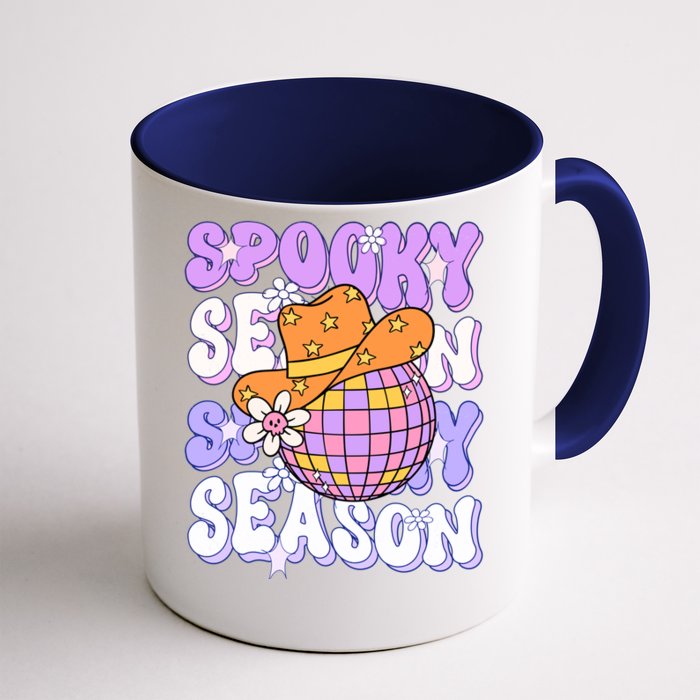 Funny Saying Spooky Season Halloween Disco Lover Gift Front & Back Coffee Mug