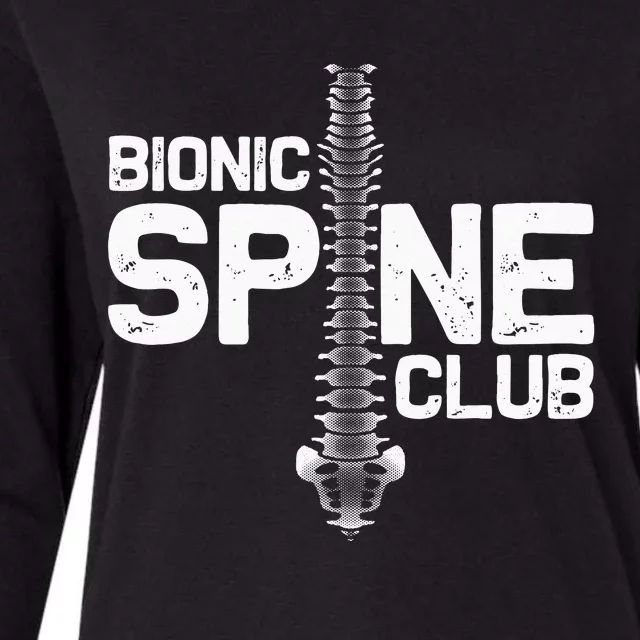 Funny Spine Surgery Gift For Men Women Bionic Spine Club Womens Cotton Relaxed Long Sleeve T-Shirt