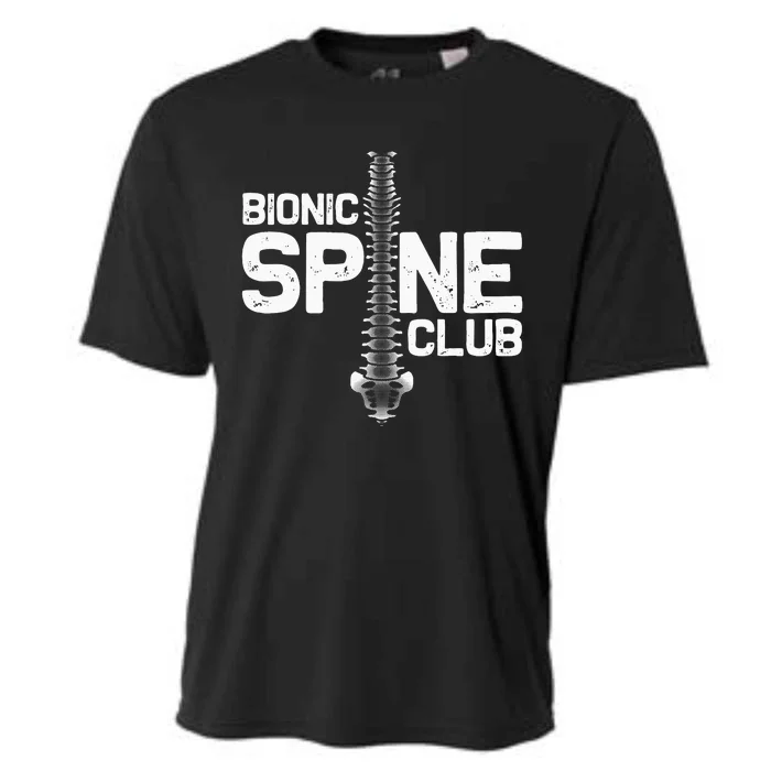 Funny Spine Surgery Gift For Men Women Bionic Spine Club Cooling Performance Crew T-Shirt