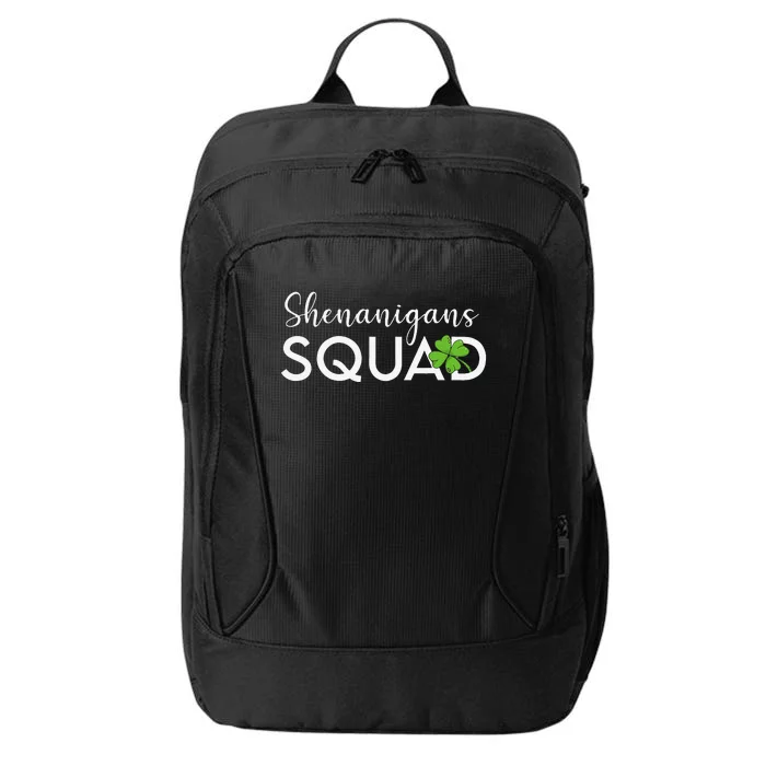 Funny Shenanigans Squad st patrick green Saint Pattys City Backpack