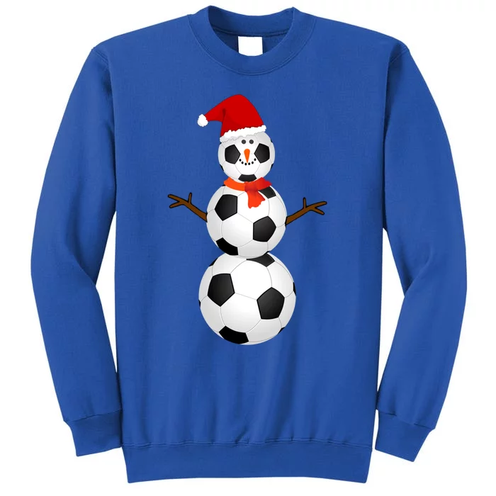 Funny Soccer Snow Christmas Xmas Soccer Lovers For Boys Funny Gift Tall Sweatshirt