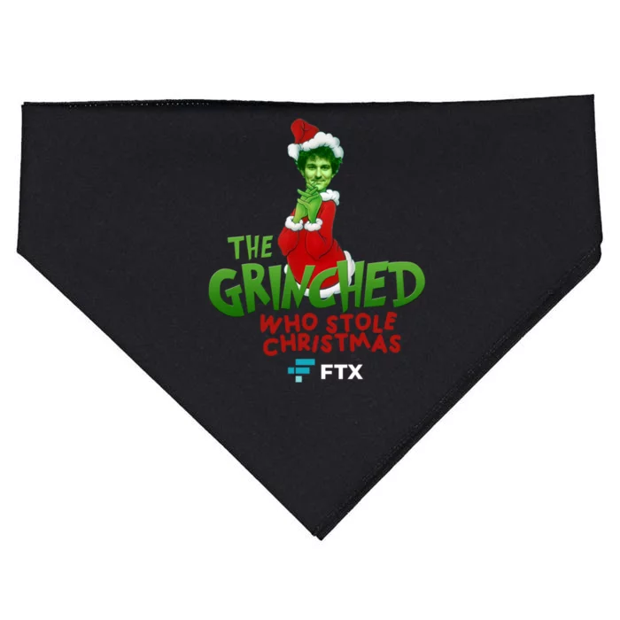 FTX SBF The Grinched Who Stole Christmas Funny Sam Bankman Fried USA-Made Doggie Bandana