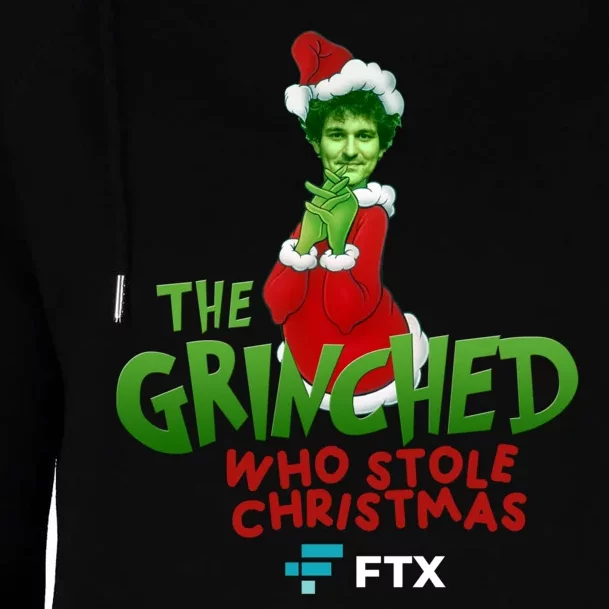 FTX SBF The Grinched Who Stole Christmas Funny Sam Bankman Fried Womens Funnel Neck Pullover Hood