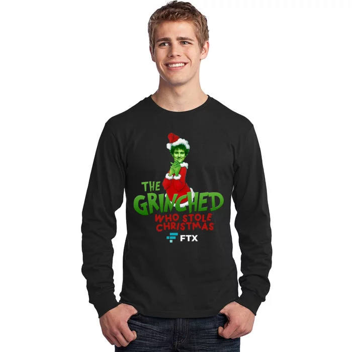 FTX SBF The Grinched Who Stole Christmas Funny Sam Bankman Fried Tall Long Sleeve T-Shirt