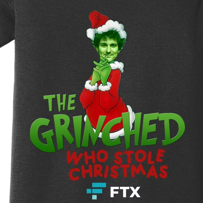 FTX SBF The Grinched Who Stole Christmas Funny Sam Bankman Fried Baby Bodysuit