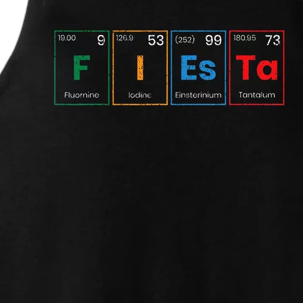 Fiesta Science Teacher Student Periodic Table Cinco De Mayo Ladies Tri-Blend Wicking Tank