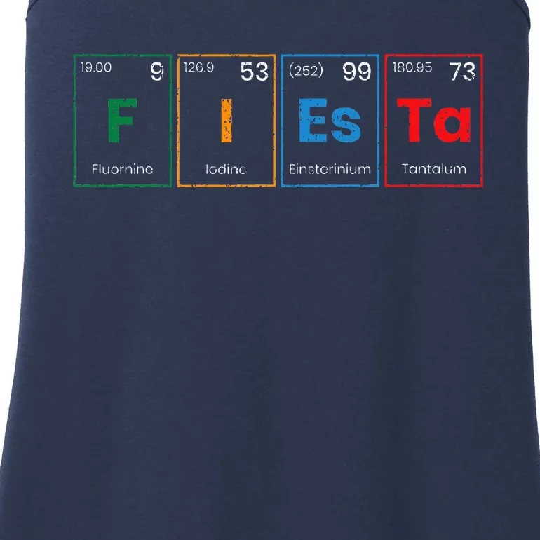 Fiesta Science Teacher Student Periodic Table Cinco De Mayo Ladies Essential Tank