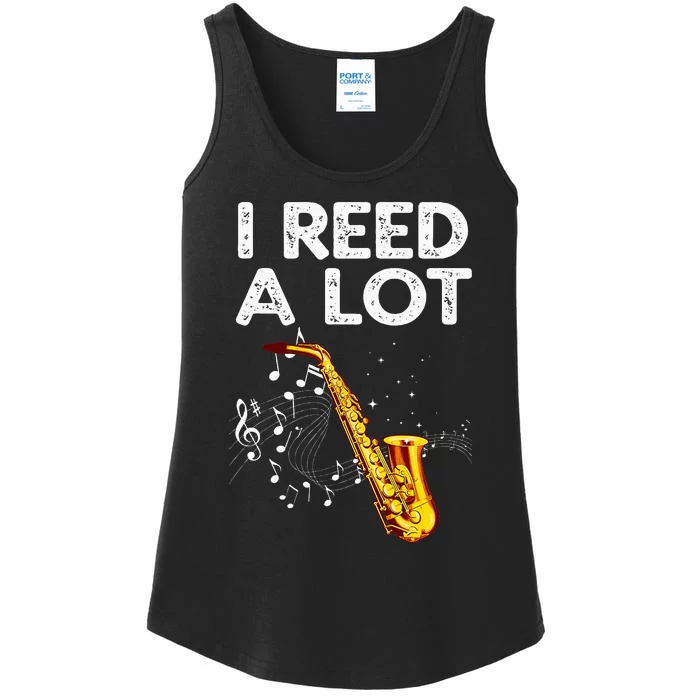 Funny Saxophone Tenor Saxophone Player Ladies Essential Tank