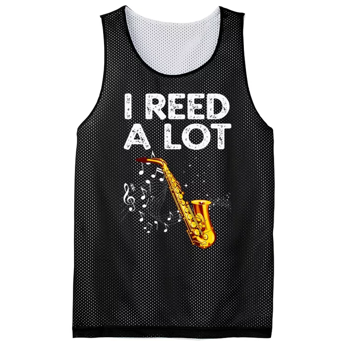 Funny Saxophone Tenor Saxophone Player Mesh Reversible Basketball Jersey Tank