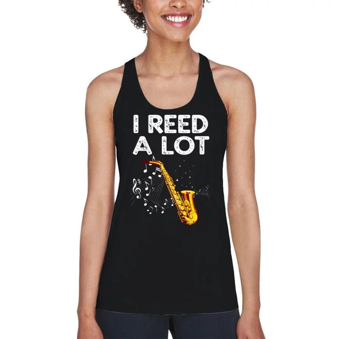 Funny Saxophone Tenor Saxophone Player Women's Racerback Tank