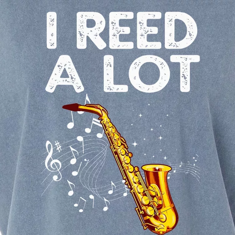 Funny Saxophone Tenor Saxophone Player Garment-Dyed Women's Muscle Tee