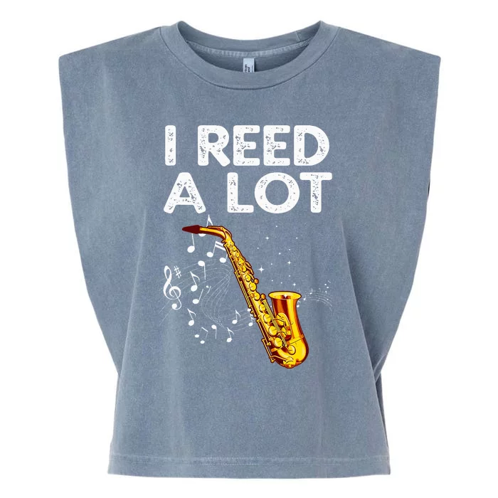 Funny Saxophone Tenor Saxophone Player Garment-Dyed Women's Muscle Tee