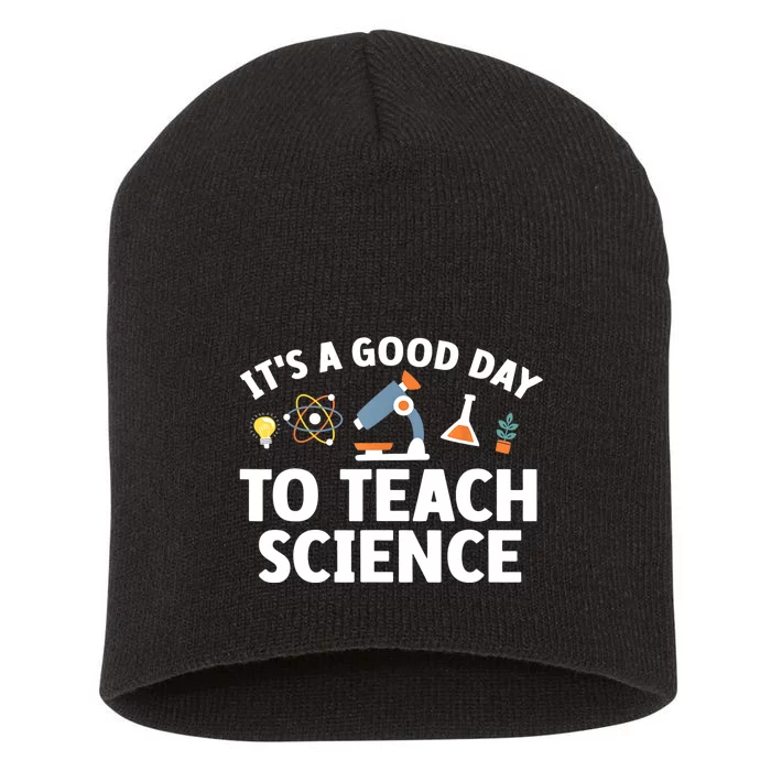 Funny Science Teacher Art For Nerd Physics Teacher Short Acrylic Beanie