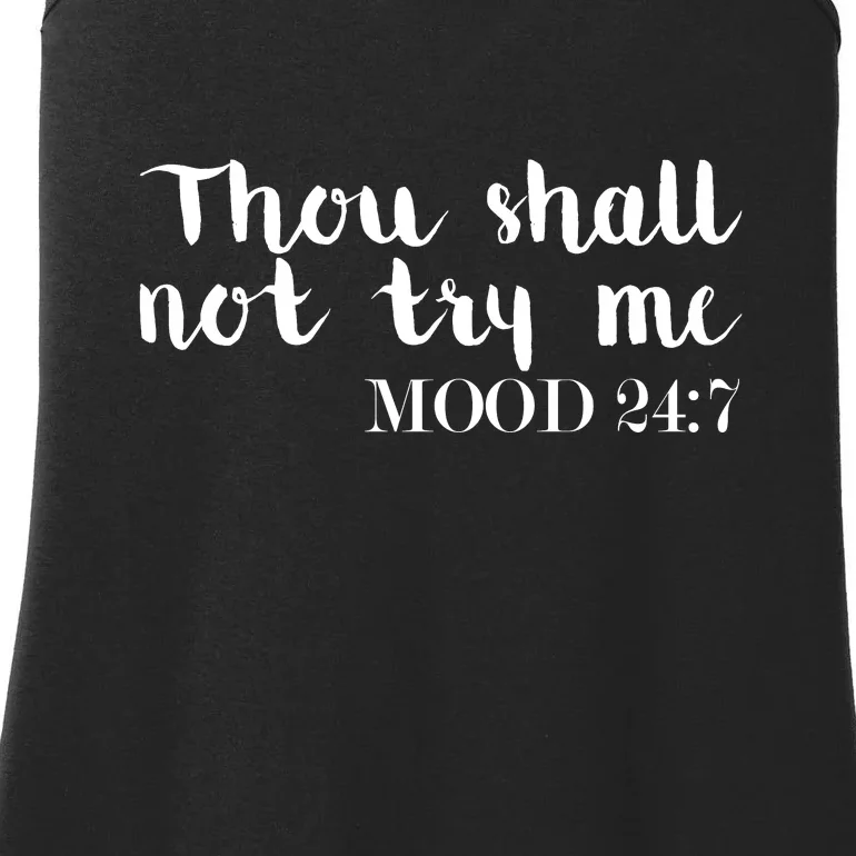 Funny Sarcastic Thou Shall Not Try Me Gift Ladies Essential Tank