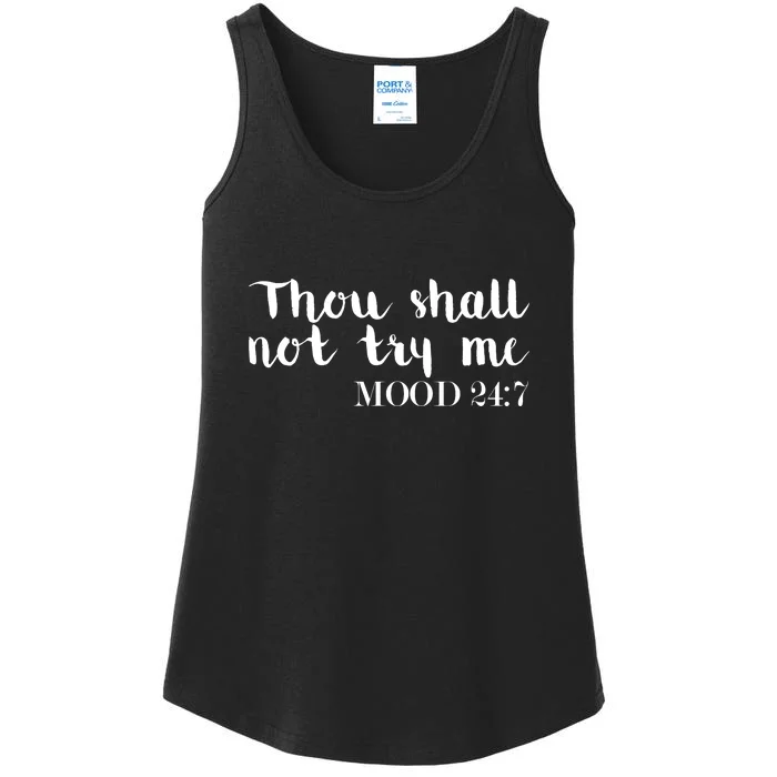 Funny Sarcastic Thou Shall Not Try Me Gift Ladies Essential Tank