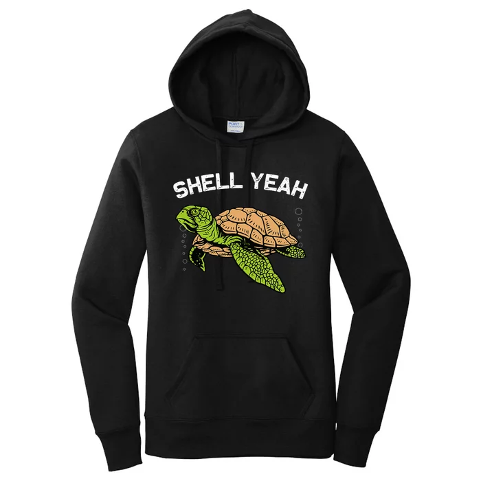 Funny Sea Turtle Art For Sea Turtle Animal Lover Women's Pullover Hoodie