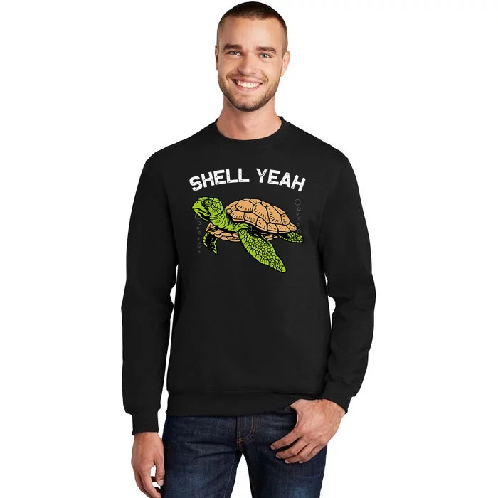 Funny Sea Turtle Art For Sea Turtle Animal Lover Tall Sweatshirt