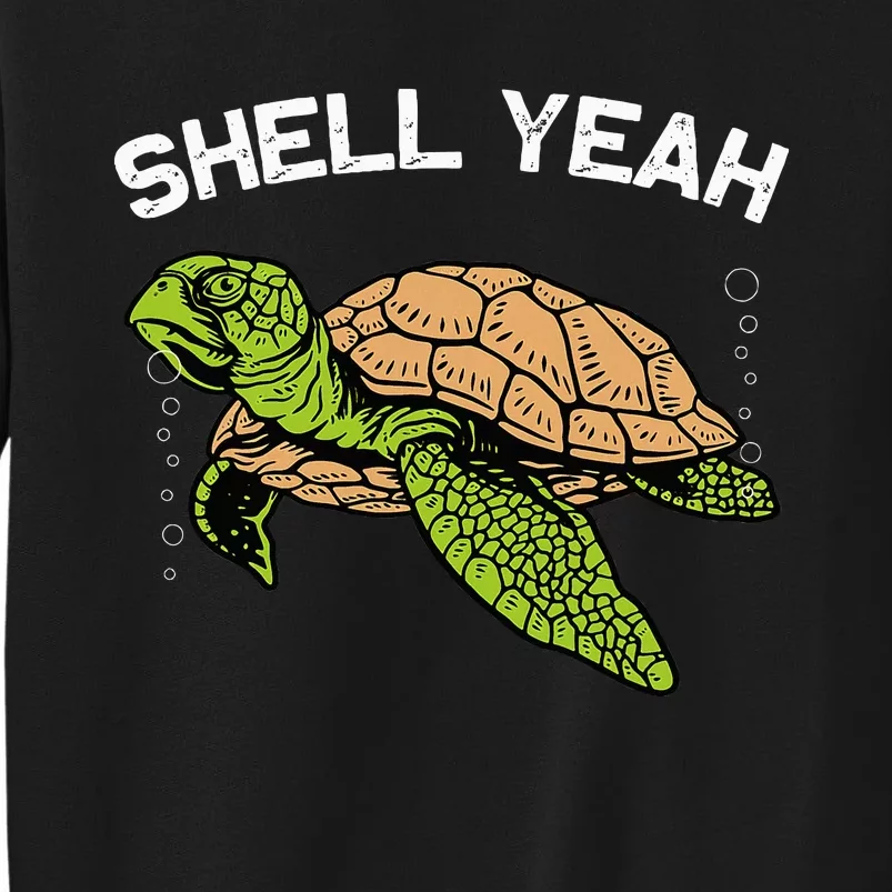 Funny Sea Turtle Art For Sea Turtle Animal Lover Tall Sweatshirt