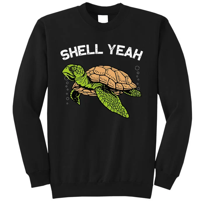 Funny Sea Turtle Art For Sea Turtle Animal Lover Tall Sweatshirt