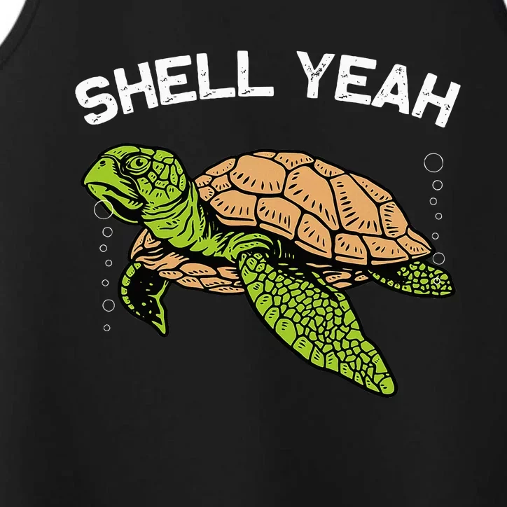 Funny Sea Turtle Art For Sea Turtle Animal Lover Performance Tank