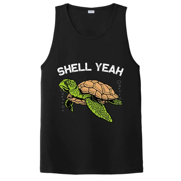 Funny Sea Turtle Art For Sea Turtle Animal Lover Performance Tank