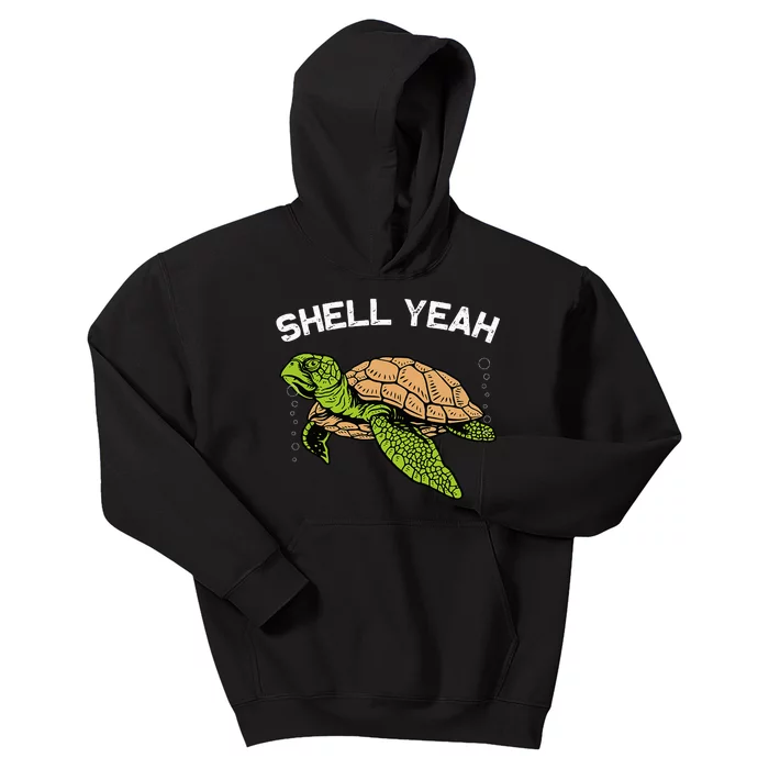 Funny Sea Turtle Art For Sea Turtle Animal Lover Kids Hoodie