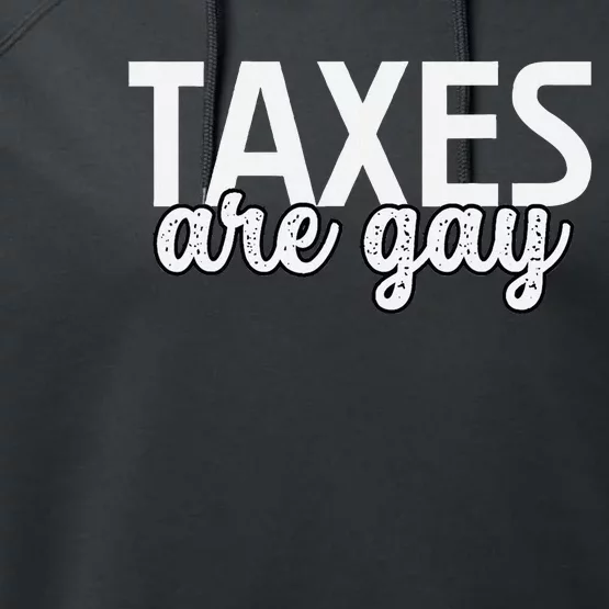 Funny Sarcastic Tax Quote Performance Fleece Hoodie