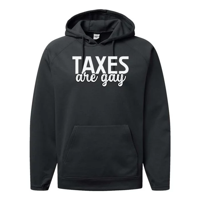 Funny Sarcastic Tax Quote Performance Fleece Hoodie