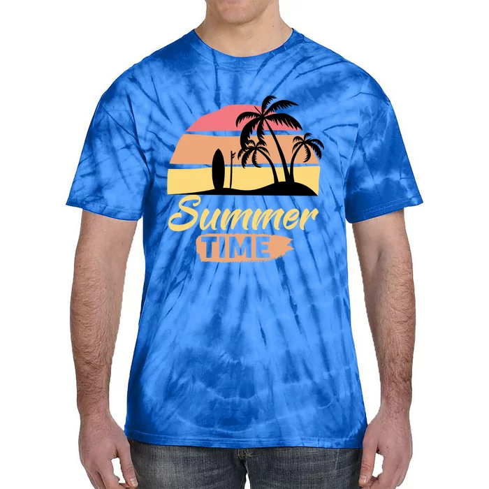 Fun Summer Time Happenings Sunshine Beaches Surfing Swimming Great Gift Tie-Dye T-Shirt