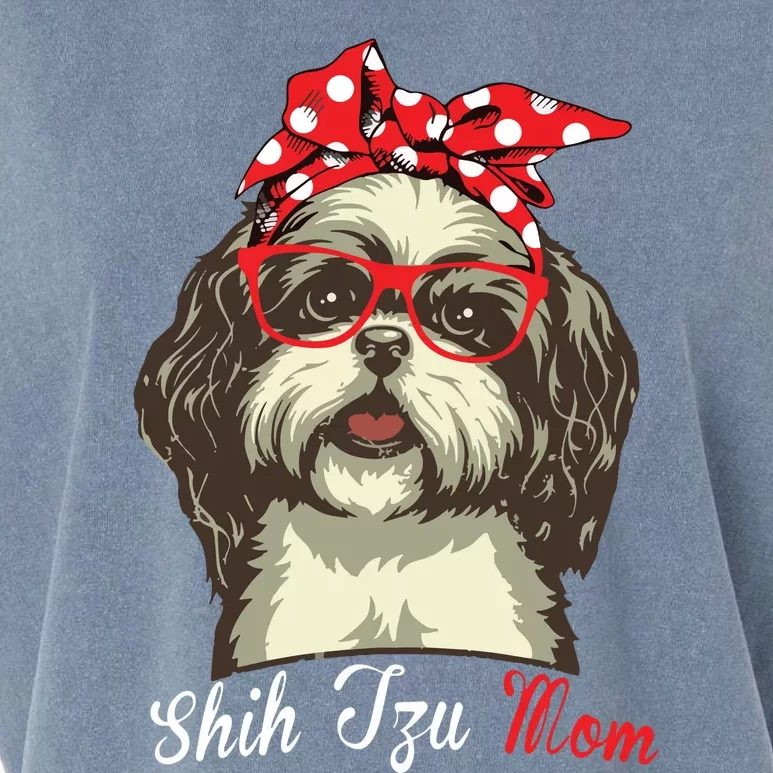 Funny Shih Tzu Mom For Shih Tzu Dog Lovers Premium Garment-Dyed Women's Muscle Tee