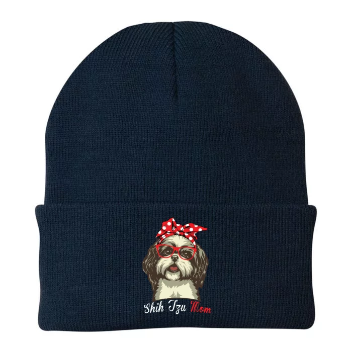 Funny Shih Tzu Mom For Shih Tzu Dog Lovers Premium Knit Cap Winter Beanie