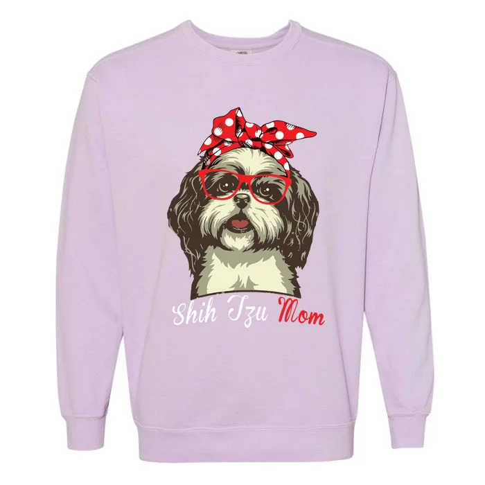 Funny Shih Tzu Mom For Shih Tzu Dog Lovers Premium Garment-Dyed Sweatshirt