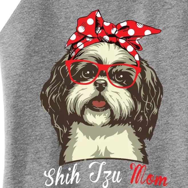 Funny Shih Tzu Mom For Shih Tzu Dog Lovers Premium Women’s Perfect Tri Rocker Tank