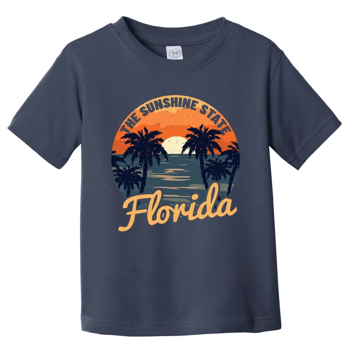 Florida Sunset Throwback Design Classic Toddler T-Shirt