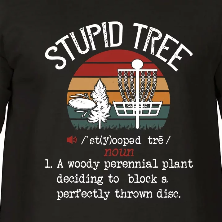 Funny Stupid Tree Disc Golf Frisbee Vintage Comfort Colors T-Shirt