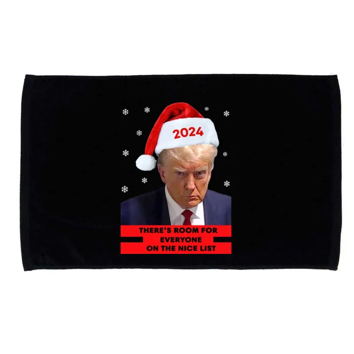 Funny Santa Trump ThereS Room For Everyone On The Nice List Microfiber Hand Towel