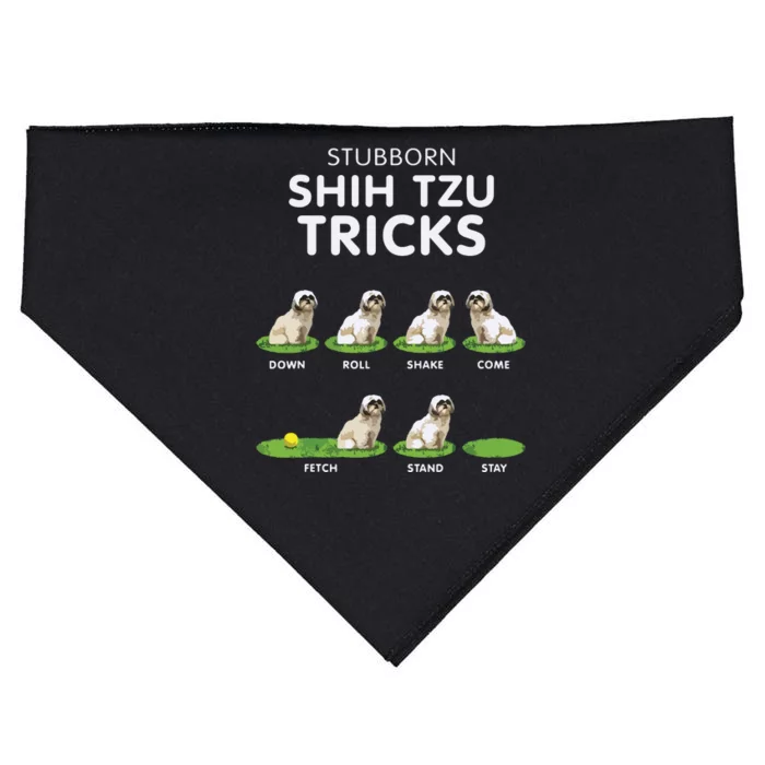 Funny Shih Tzu Trick For Men Women Kids Dog Lover USA-Made Doggie Bandana