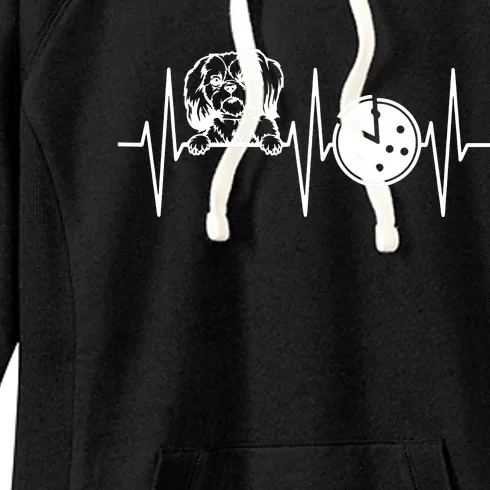 Funny Shih Tzu Pizza Dog EKG Shih Tzu Lover Women's Fleece Hoodie