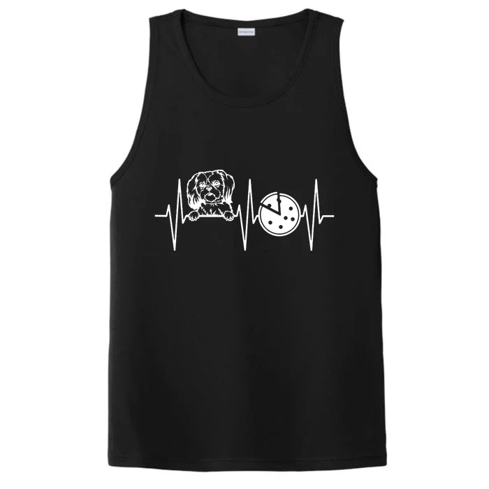 Funny Shih Tzu Pizza Dog EKG Shih Tzu Lover Performance Tank