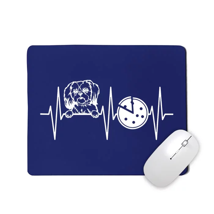 Funny Shih Tzu Pizza Dog EKG Shih Tzu Lover Mousepad