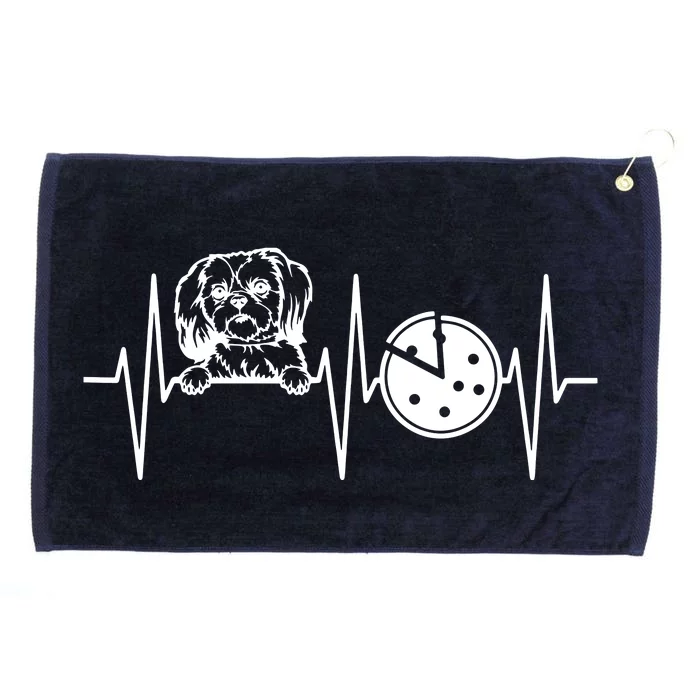 Funny Shih Tzu Pizza Dog EKG Shih Tzu Lover Grommeted Golf Towel