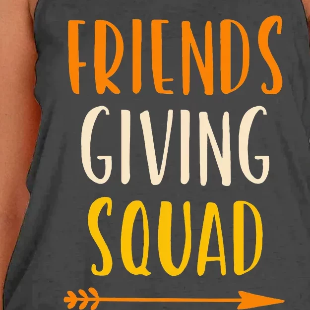 Friendsgiving Squad Thanksgiving Friendship FriendsGiving Women's Knotted Racerback Tank