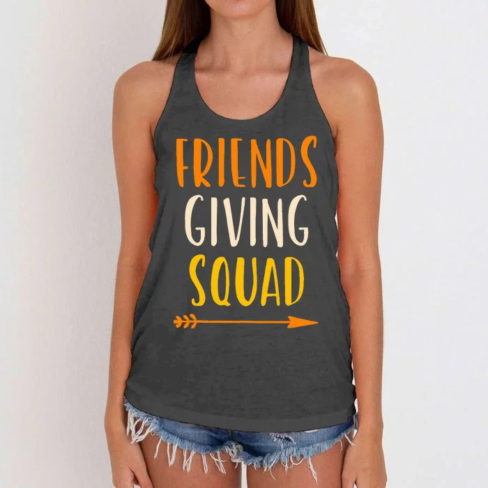 Friendsgiving Squad Thanksgiving Friendship FriendsGiving Women's Knotted Racerback Tank