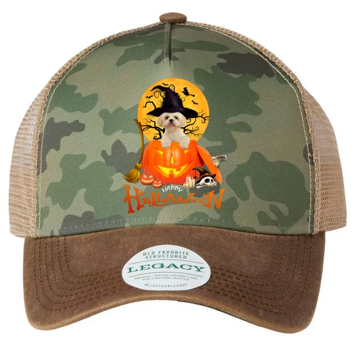 Funny Shih Tzu Spooky Halloween Legacy Tie Dye Trucker Hat