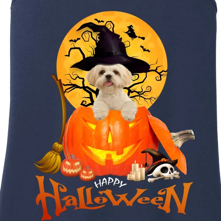 Funny Shih Tzu Spooky Halloween Ladies Essential Tank