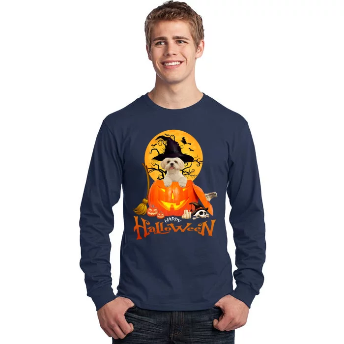 Funny Shih Tzu Spooky Halloween Tall Long Sleeve T-Shirt