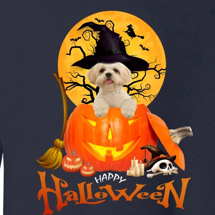 Funny Shih Tzu Spooky Halloween Toddler Sweatshirt