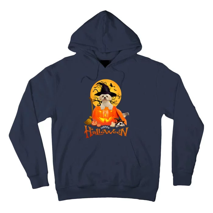 Funny Shih Tzu Spooky Halloween Tall Hoodie