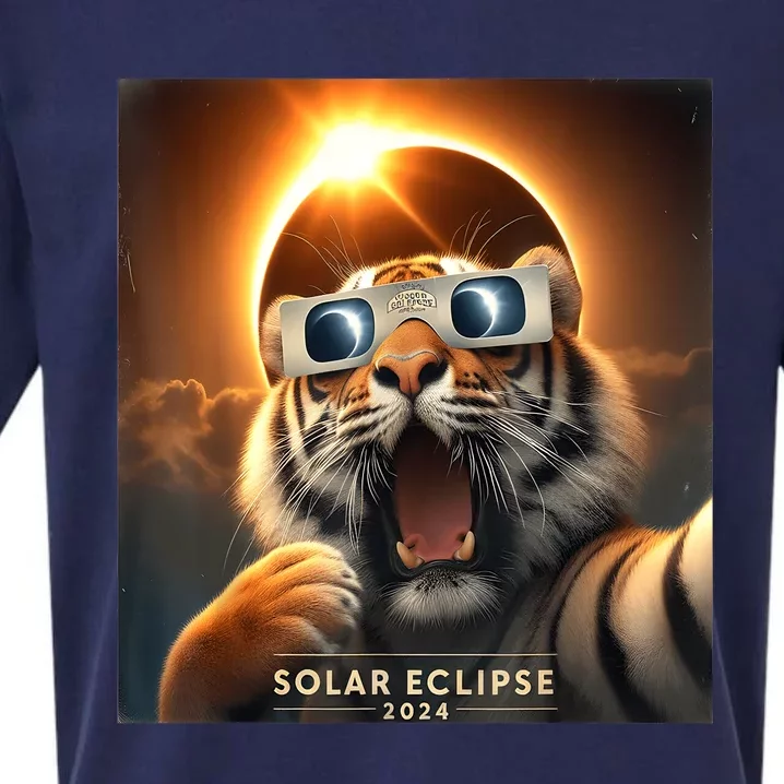 Funny Selfie Tiger Solar Eclipse Sueded Cloud Jersey T-Shirt