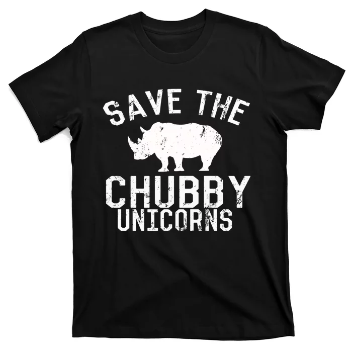 Funny Save the Chubby Unicorns Fat Rhino Hoodie T-Shirt